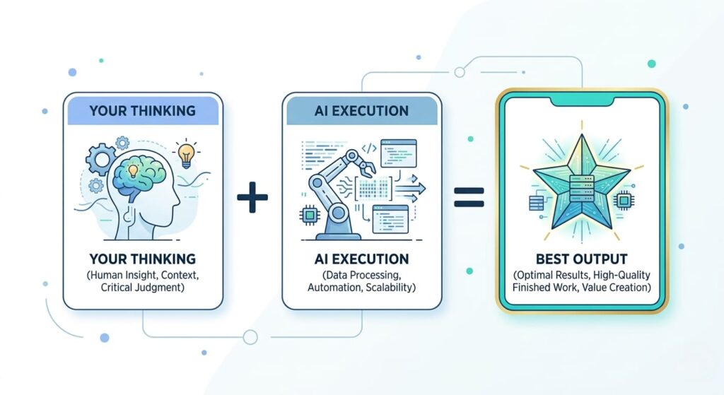AI as multiplier not crutch formula